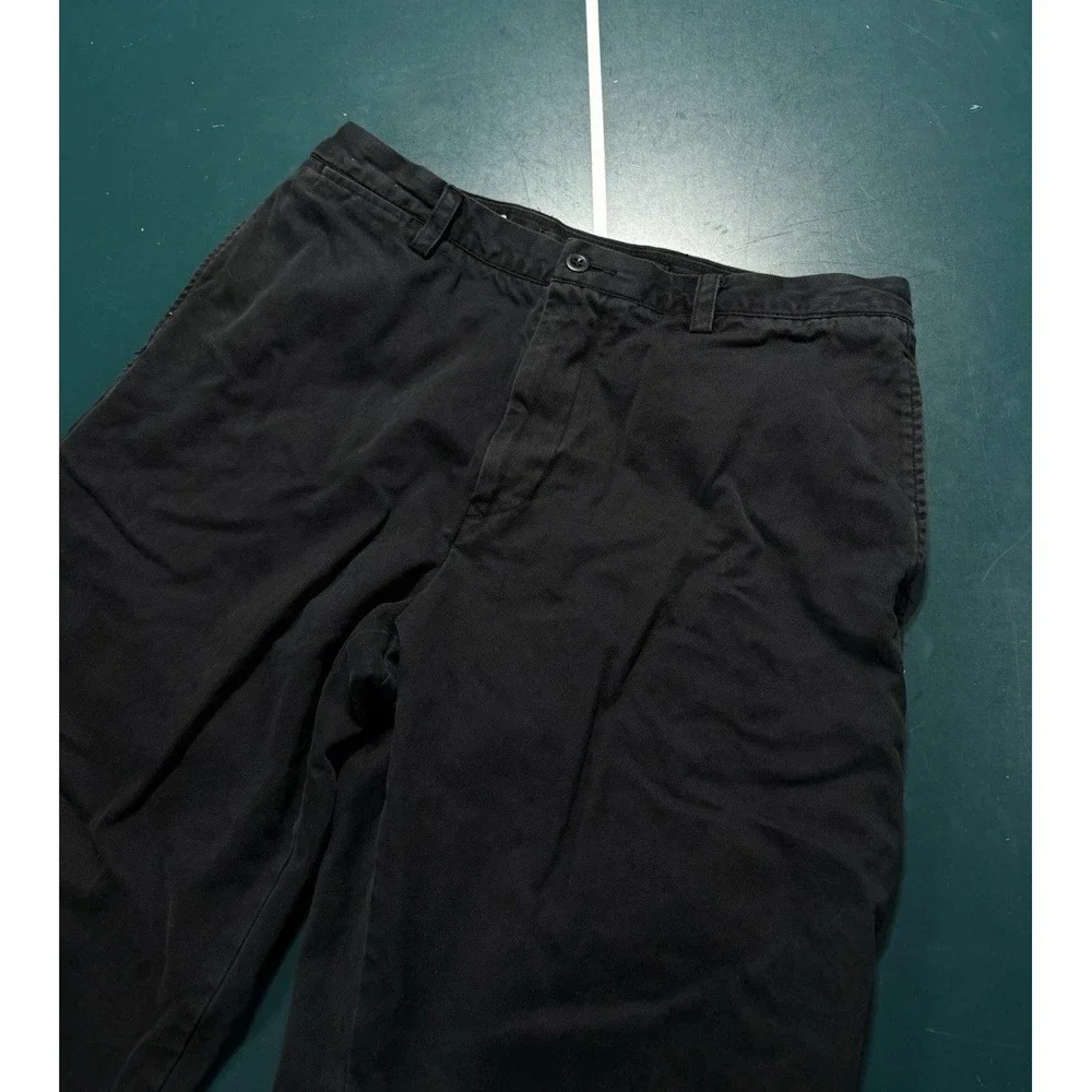 Vtg Nautica Marine Drill Pants 34x32 Black Baggy Relaxed Fit Military NMD MF300A
